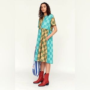 Lazy Oaf Mash Up Happy Sad Checkerboard Dress - Plus Size NWT